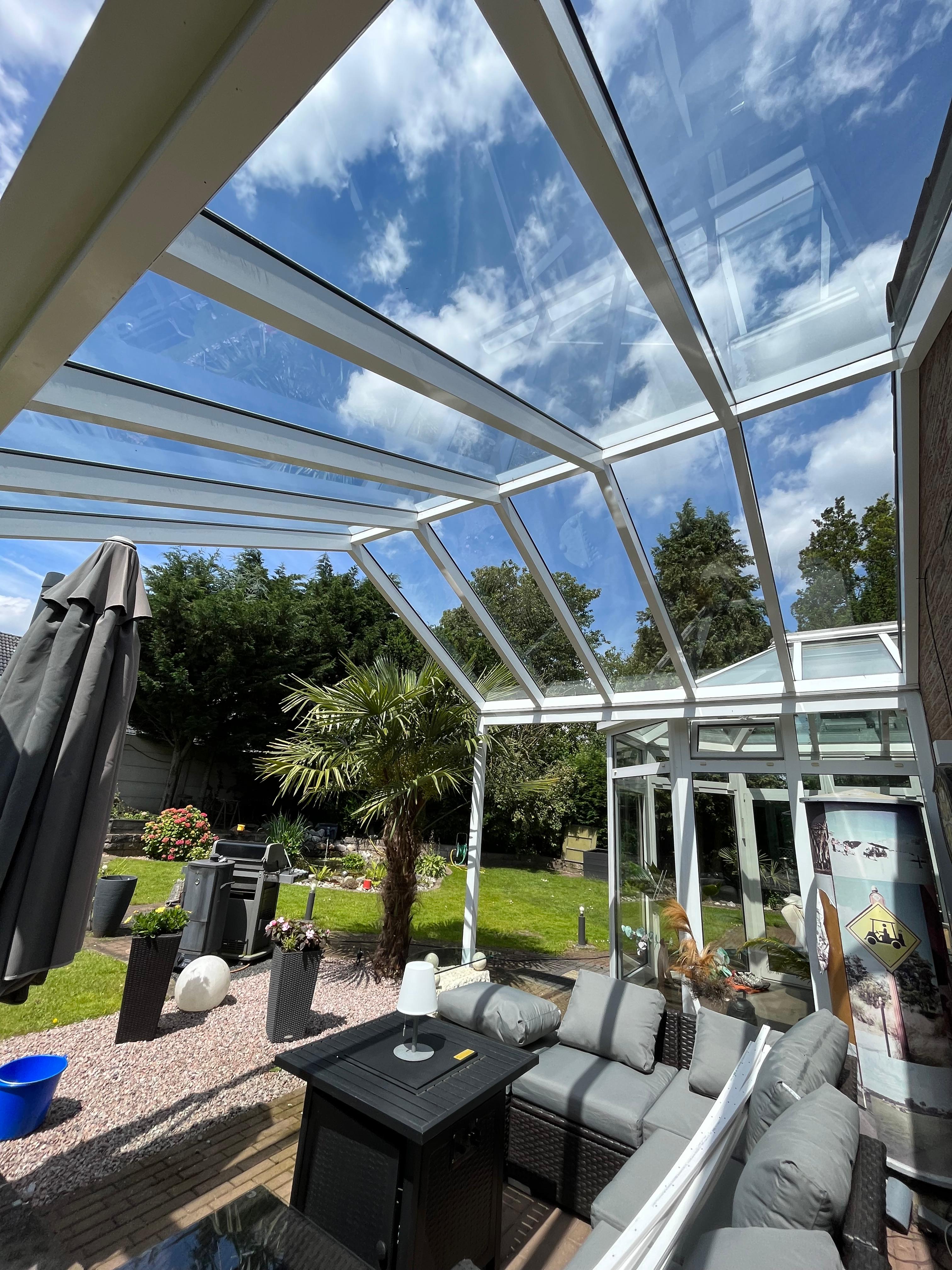 Glasreinigung Terrassendach