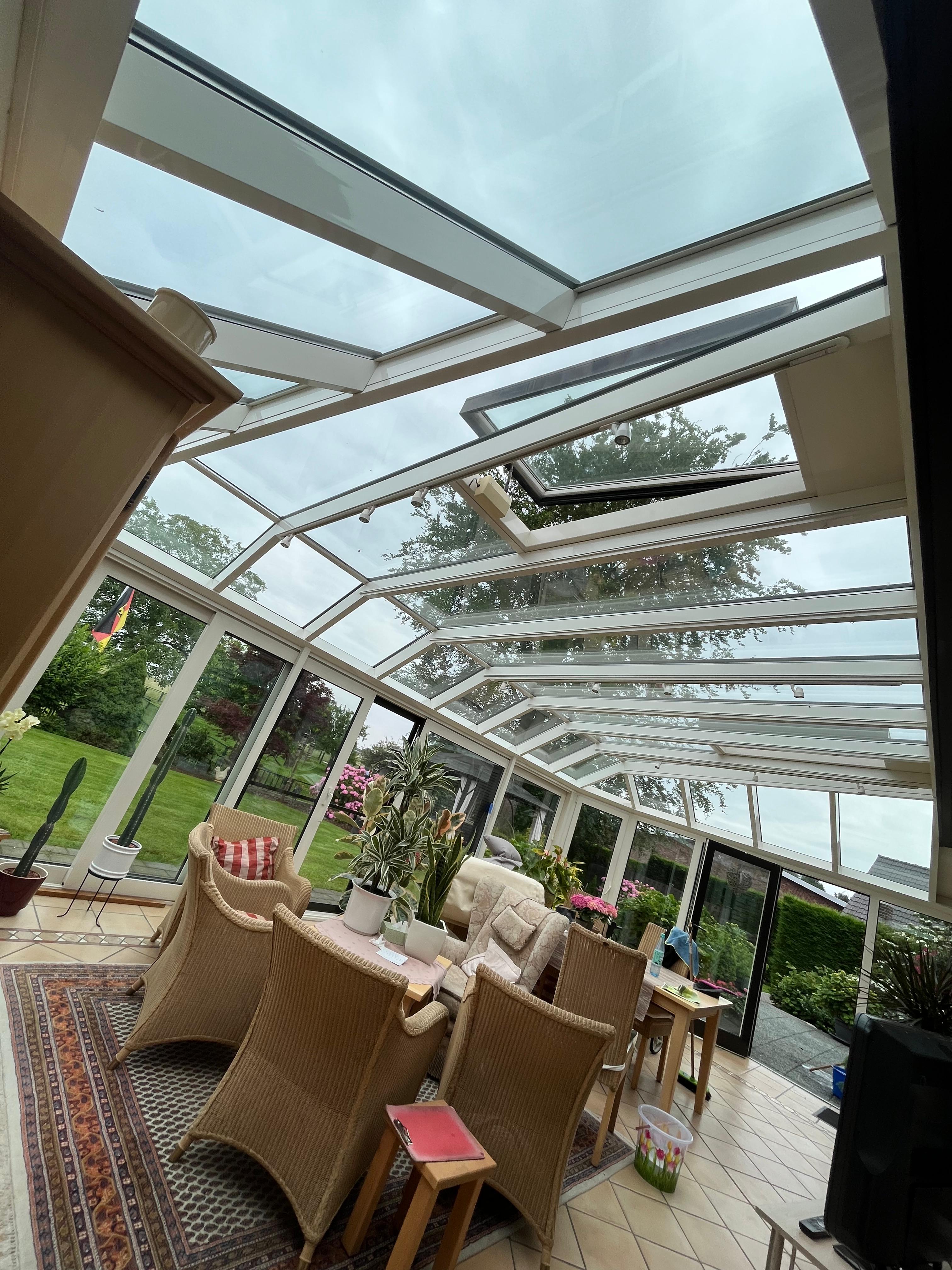 Glasreinigung Wintergarten innen
